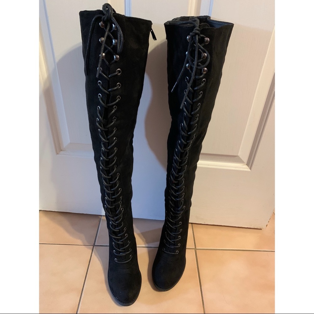 Suede over the knee boots